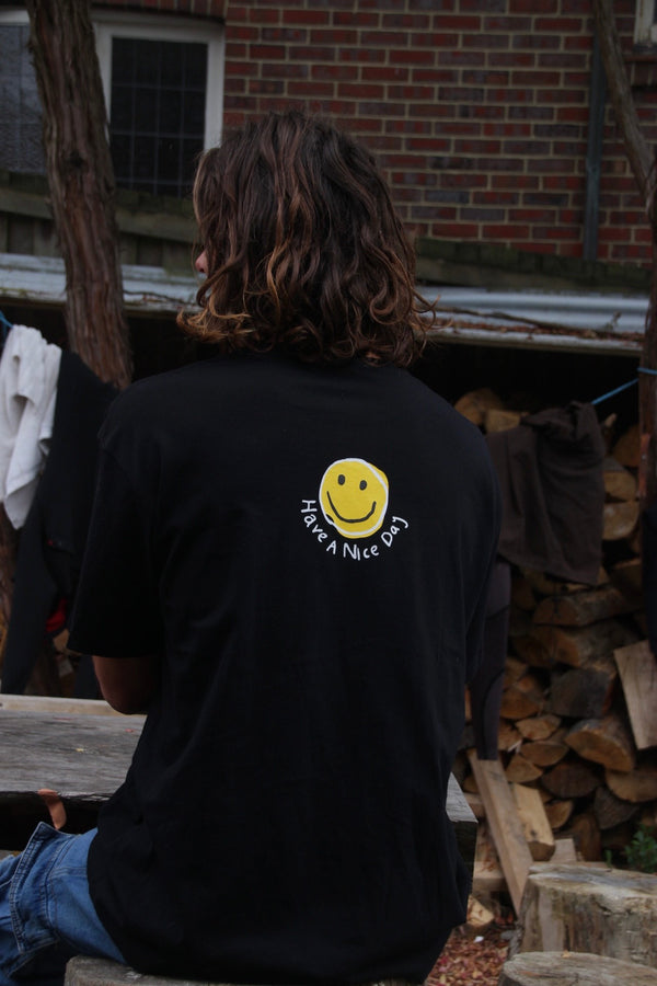 Have a Nice Day! - Black (Organic Hemp T Shirt) on