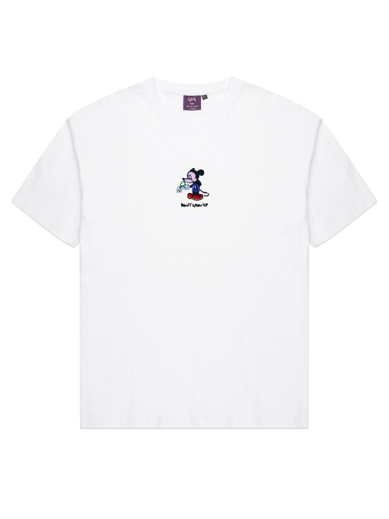 Don't Grow Up - White (Organic Hemp T Shirt)