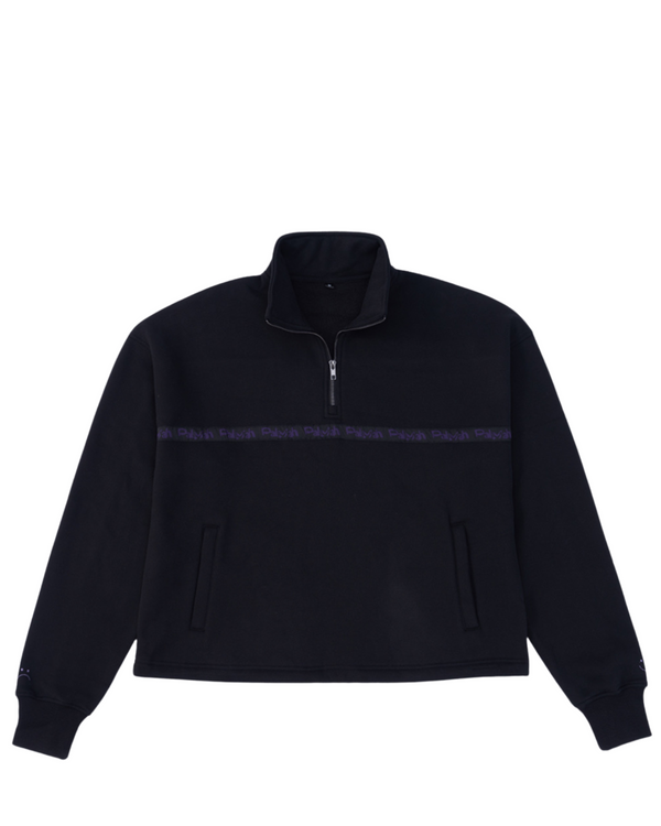 Surf Quarter Zip - Black (Hemp)