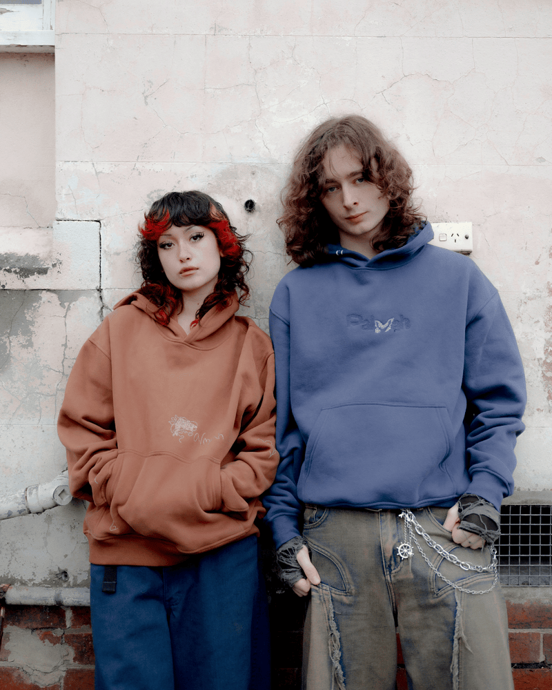 Butterfly Stitch Hood - Petrol (Hemp)