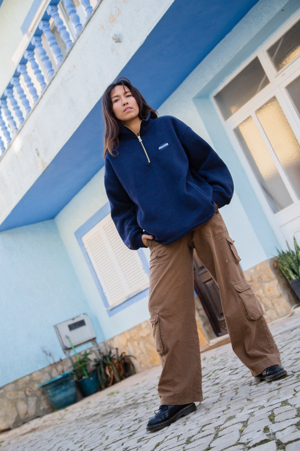 Organic Quarter Zip - Passport Blue (Whānau Special)