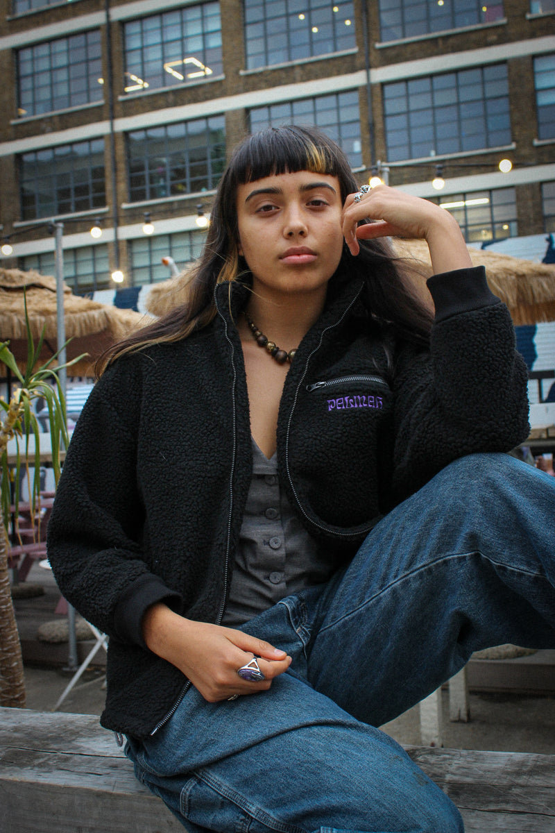 Full Zip (Recycled Sherpa) Midnight / Purple