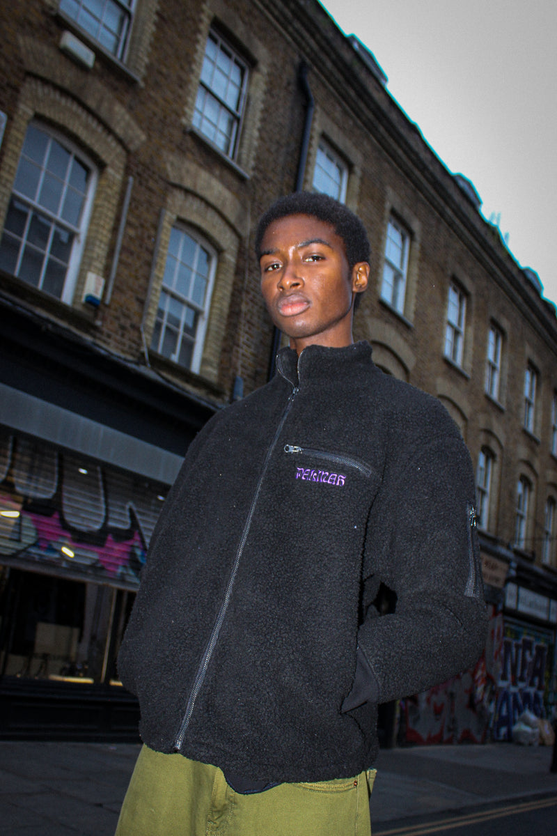 Full Zip - Midnight / Violet (Recycled Sherpa)