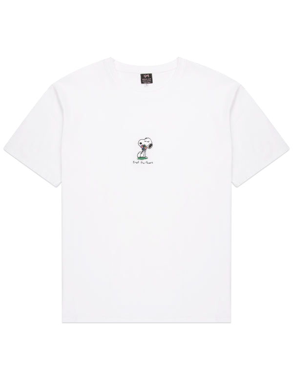 Smell the Flowers - White (Organic Hemp T Shirt)