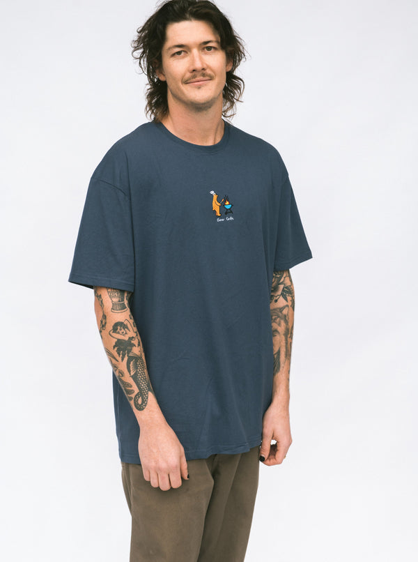 Bear Grills - Petrol Blue (Organic Hemp T Shirt)