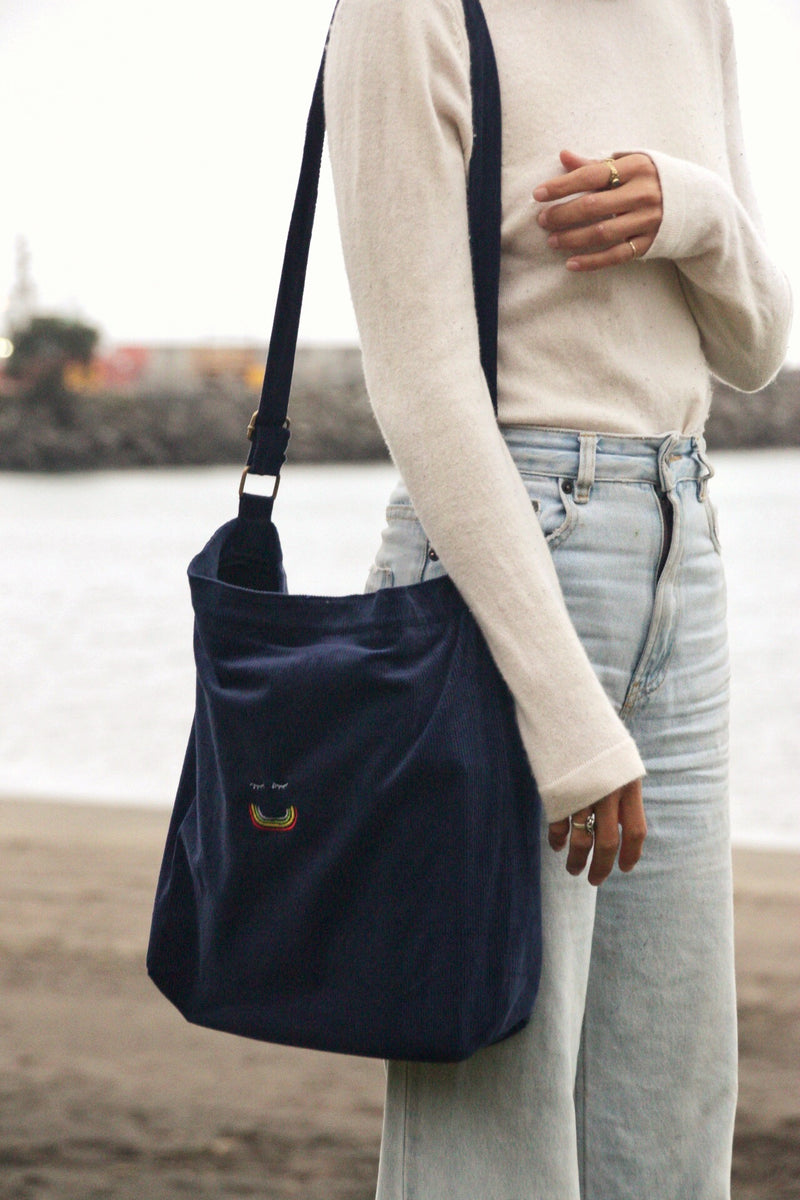 Recycled Cord Bag - Midnight Blue
