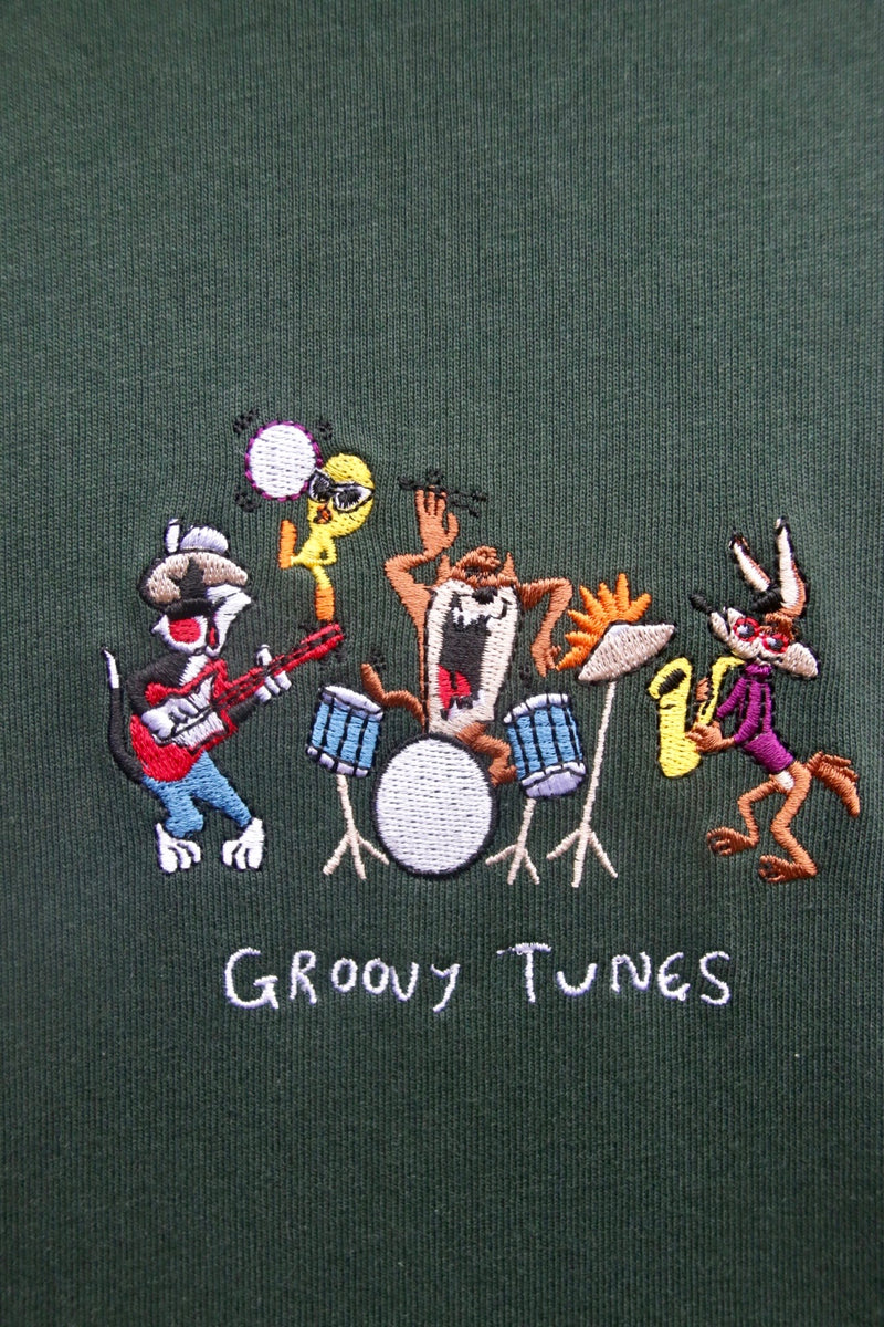 Groovy Tunes - Dark Pine (Organic Hemp T Shirt)